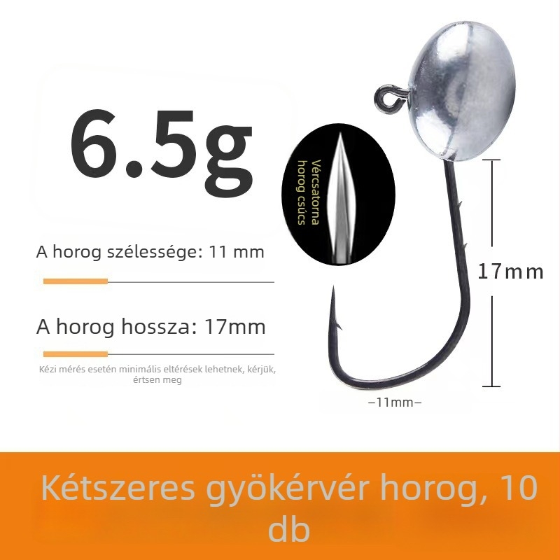 Ólomfejes horog kettős hátsó kialakítással