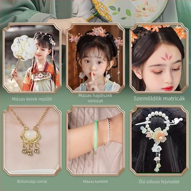 Gyerekeknek készült hajdísz készlet – virág alakú fém hajtűk, kézműves, modern minimalista stílus, egyedi csomagolás, 2025 tavasz megjelenés