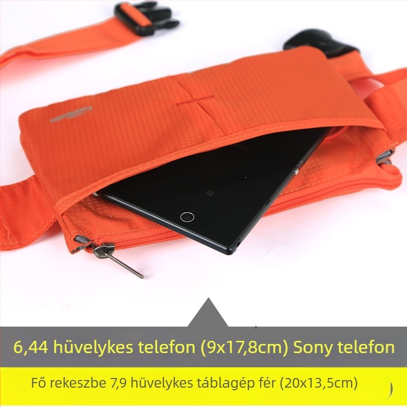 Kültéri sportöv futáshoz, testhez illeszkedő, sokfunkciós, uniszex, zseb a nagy képernyős telefonhoz, lopás elleni védelem