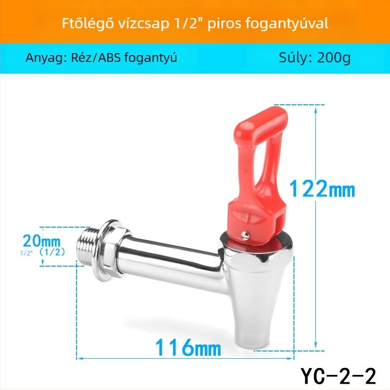 Elektromos bojler csaptelep — réz felépítés, teljesen réz szelepszerelvény, 0–100 °C működési hőmérséklet, névleges nyomás 0,5 MPa, SASO tanúsítvány
