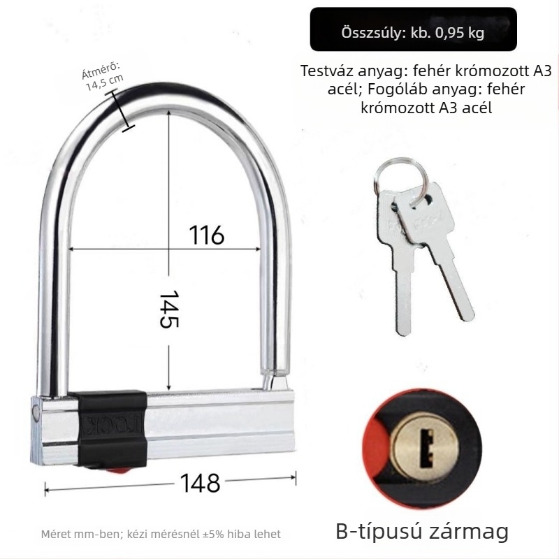 Elektromos jármű zár, HP típus, réz, amerikai stílus