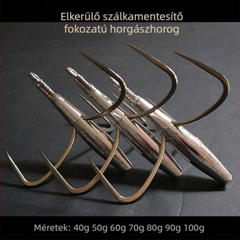Ólomtömegű horgászhorog – típus: anchor fish; márka Integrity Hook; származás: Wuhu, Anhui; csomagolás: 1000 darab; halászati hely: folyó