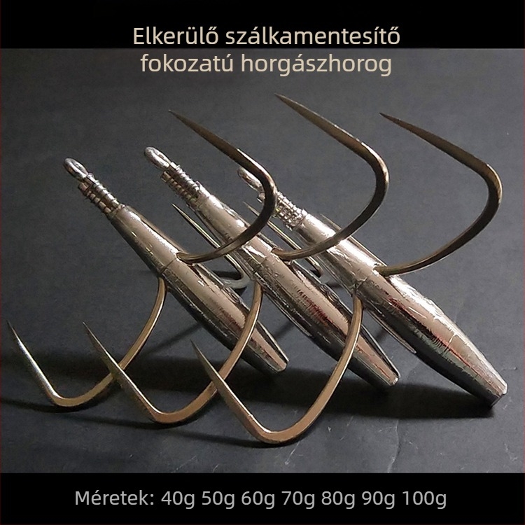 Ólomtömegű horgászhorog – típus: anchor fish; márka Integrity Hook; származás: Wuhu, Anhui; csomagolás: 1000 darab; halászati hely: folyó