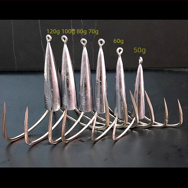 Ólomtömegű horgászhorog – típus: anchor fish; márka Integrity Hook; származás: Wuhu, Anhui; csomagolás: 1000 darab; halászati hely: folyó