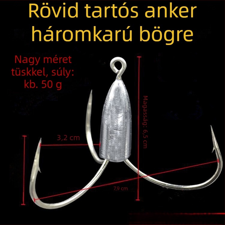 Ólomtömegű horgászhorog – típus: anchor fish; márka Integrity Hook; származás: Wuhu, Anhui; csomagolás: 1000 darab; halászati hely: folyó