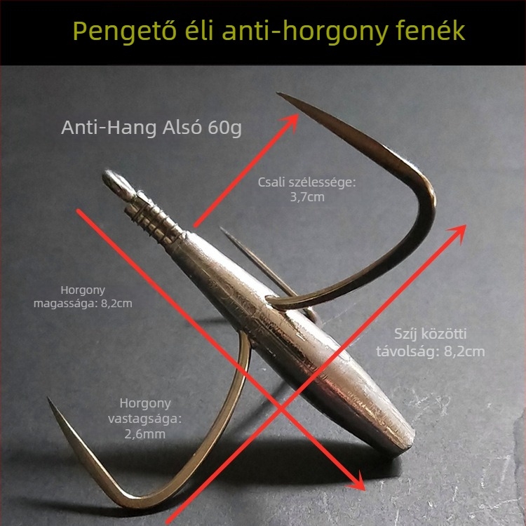 Ólomtömegű horgászhorog – típus: anchor fish; márka Integrity Hook; származás: Wuhu, Anhui; csomagolás: 1000 darab; halászati hely: folyó
