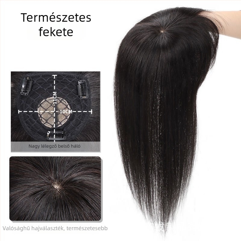 Fejtető póthaj blokk frufruval, hőálló szálú haj, nem meleg festés, minden bőrtónushoz illeszkedik