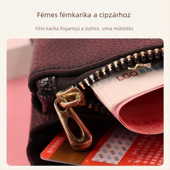 PU érmeztárca, egyszínű, összecsukható, 1 rekesz, városi minimalist stílus