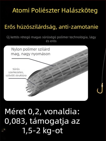 Billion War Lion tűbarbás kettős horog halászathoz PE arany hüvely vonalakkal