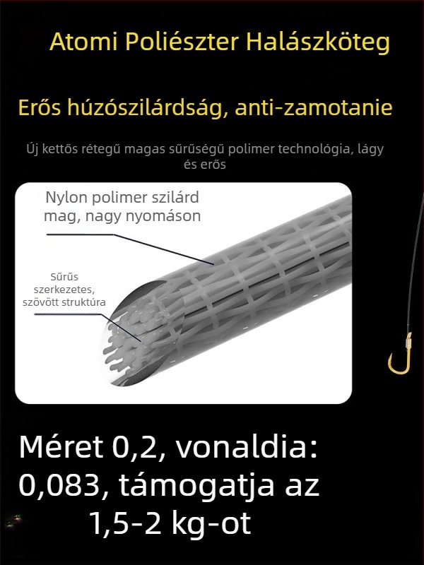 Billion War Lion tűbarbás kettős horog halászathoz PE arany hüvely vonalakkal