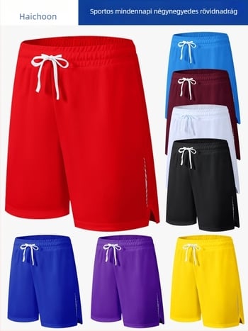 Sportos rövidnadrág, laza szabás, 100% poliészter, keverék anyag kémiai rostokból, nyár