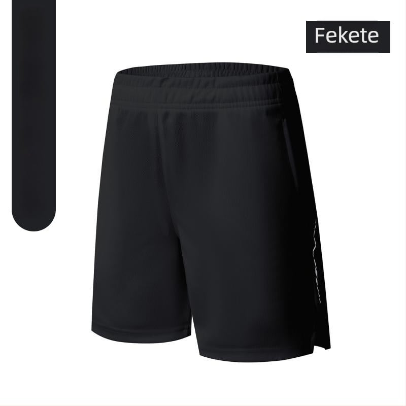 Sportos rövidnadrág, laza szabás, 100% poliészter, keverék anyag kémiai rostokból, nyár