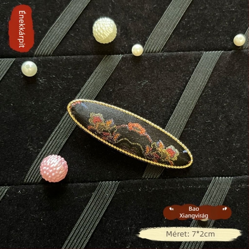 Anban, kézzel készített hajcsat, környezetbarát cinkötvözetből, kínai stílusú irodalmi retro esztétika, nőknek való hajdísz