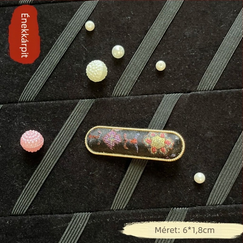 Anban, kézzel készített hajcsat, környezetbarát cinkötvözetből, kínai stílusú irodalmi retro esztétika, nőknek való hajdísz