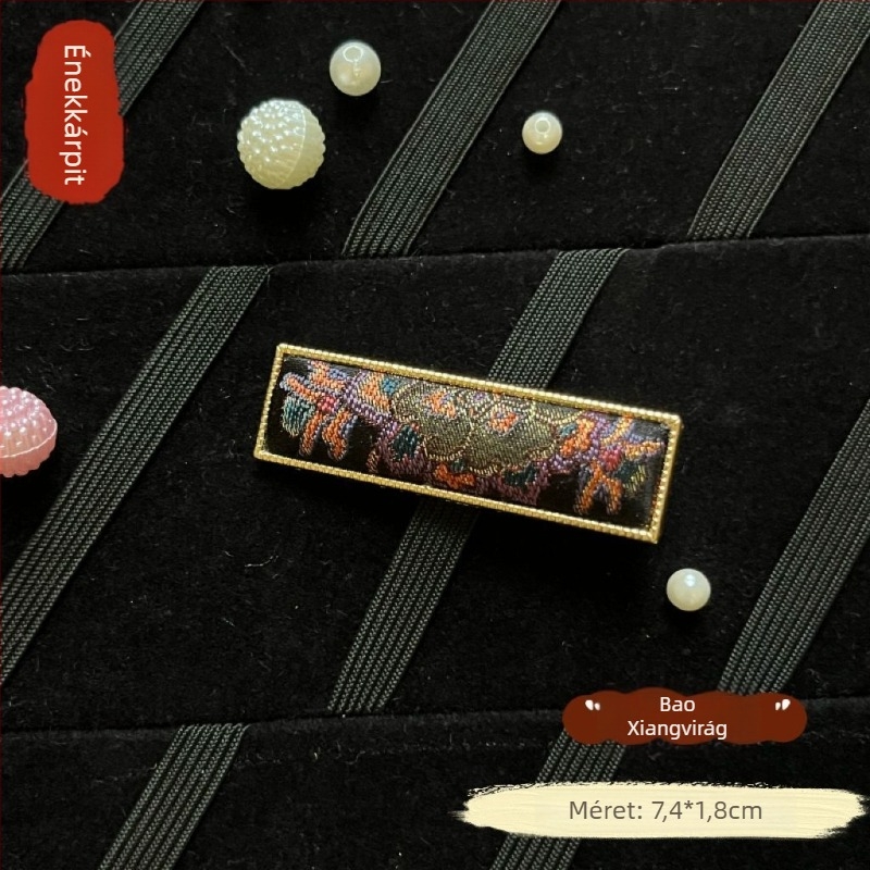 Anban, kézzel készített hajcsat, környezetbarát cinkötvözetből, kínai stílusú irodalmi retro esztétika, nőknek való hajdísz