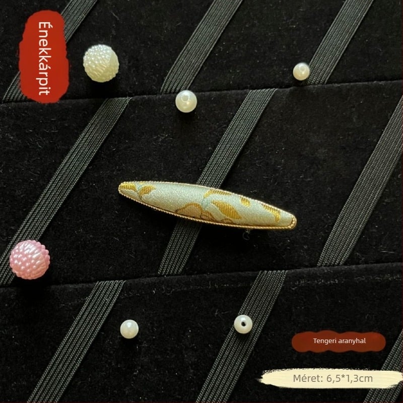 Anban, kézzel készített hajcsat, környezetbarát cinkötvözetből, kínai stílusú irodalmi retro esztétika, nőknek való hajdísz