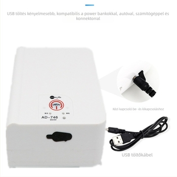 Spirit Companion oxigénszivattyú akváriumhoz – ultra halk, hordozható, USB-töltéses, DC-tápellátás, kettős használat