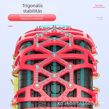 Baotuzhe Univerzális autópadlók — teljes lefedettség, csúszásmentes lánc, modell Full Coverage Cowhide Anti-Slip Chain, minden járműhöz illeszkedő, gumi szélesség 155-285, Anyag: Egyéb