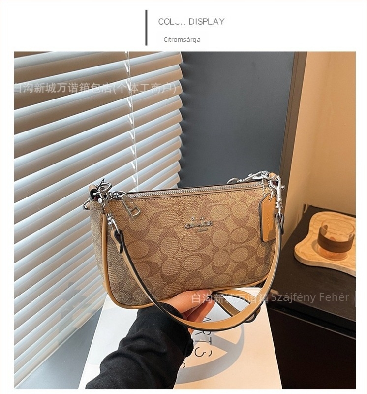 Női PU crossbody táska, városi minimalist stílus, záródás cipzárral, Oxford bélés, belső zseb