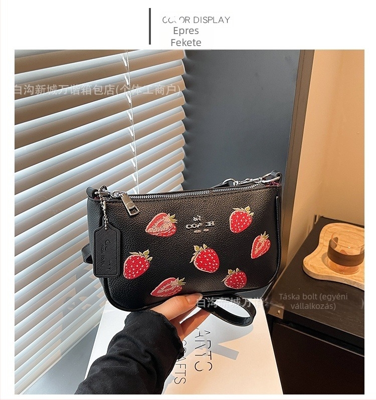 Női PU crossbody táska, városi minimalist stílus, záródás cipzárral, Oxford bélés, belső zseb