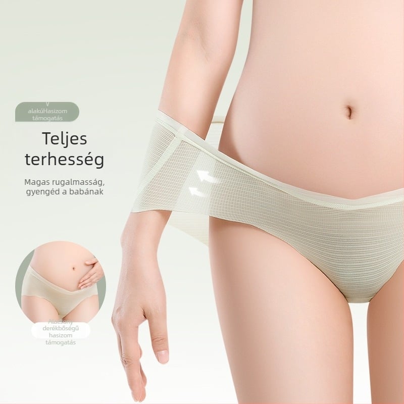 Szülési pamut bugyi, magas derekú has-támasz, pamut bélés, 40-es kötés, légáteresztő