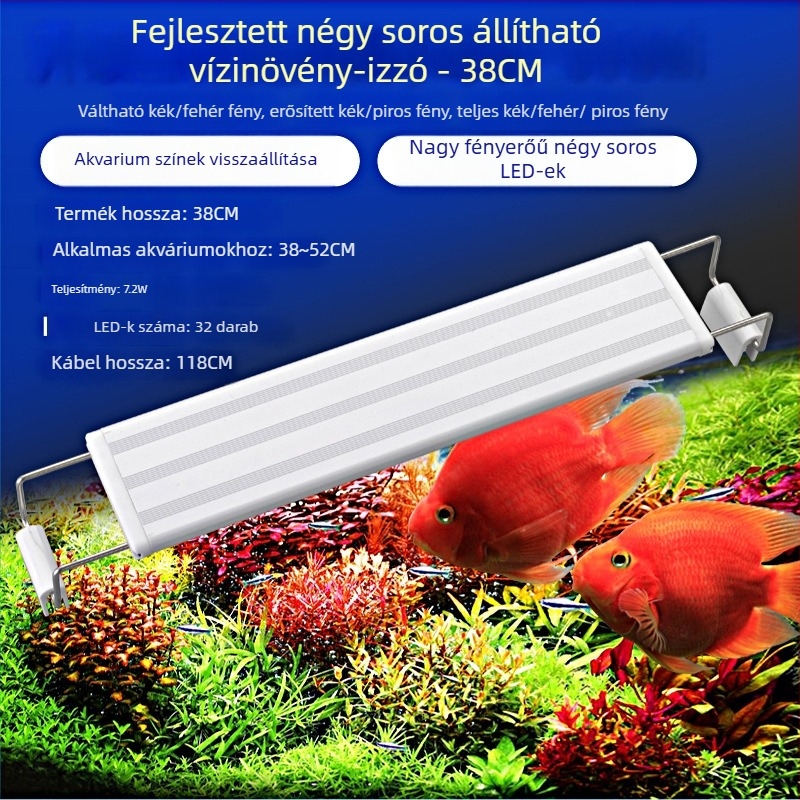 Iris LED akváriumi növényvilágítás – 5730 LED gyöngyök, 6–26,5W, 0,27–0,74 kg, növények növekedéséhez és világításhoz