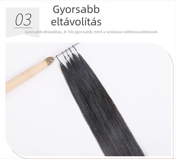 Valódi emberi hajból készített hajhosszabbítások - készlet 3 csomaggal