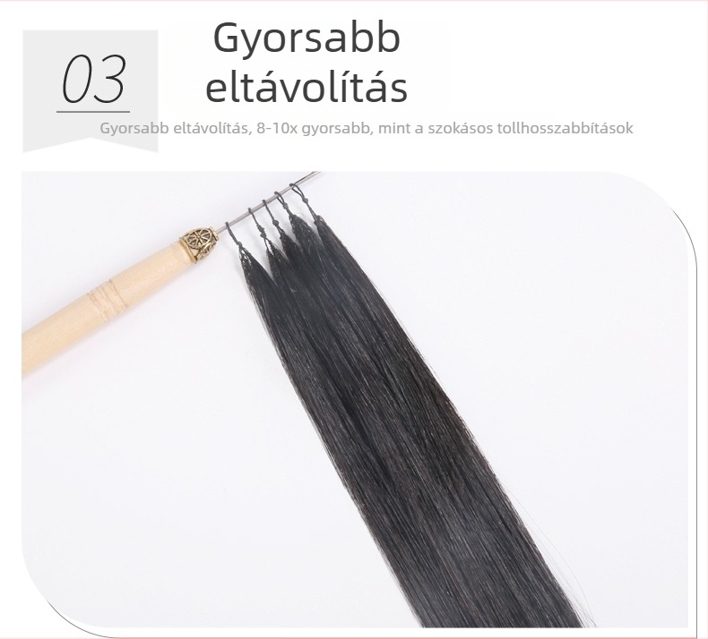 Valódi emberi hajból készített hajhosszabbítások - készlet 3 csomaggal