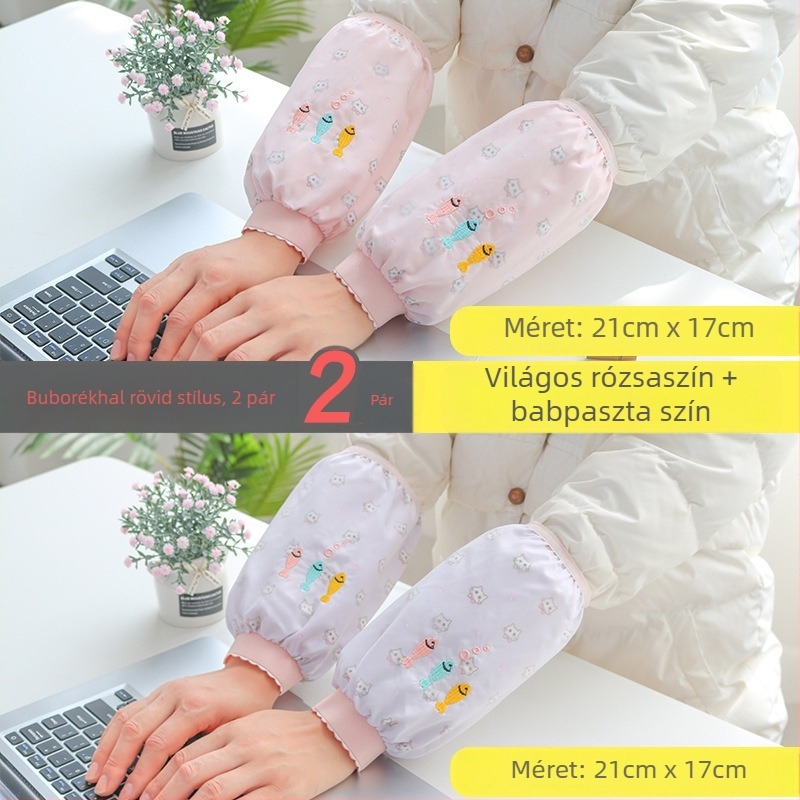 Ujjakkal ellátott kötény, Koreai modell, vízálló, foltálló, strapabíró a munkához