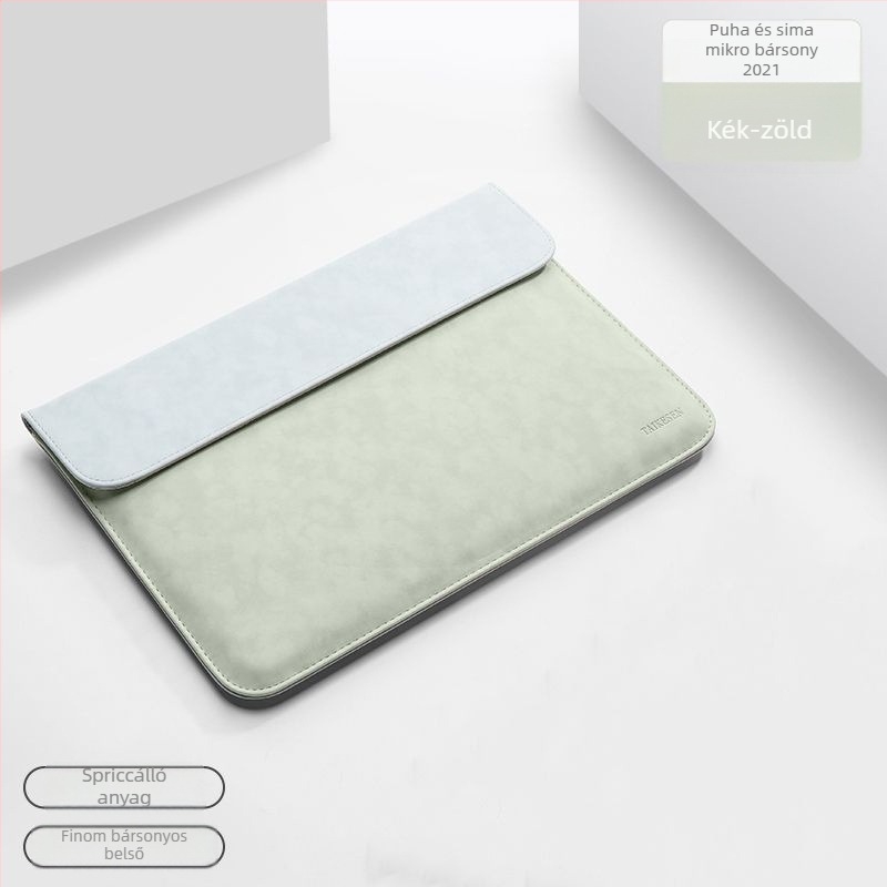 Huawei MateBook 14s és Apple notebookokhoz készült laptop tok, PU anyag, belső bélés szintetikus bőrrel, városi minimalist stílus