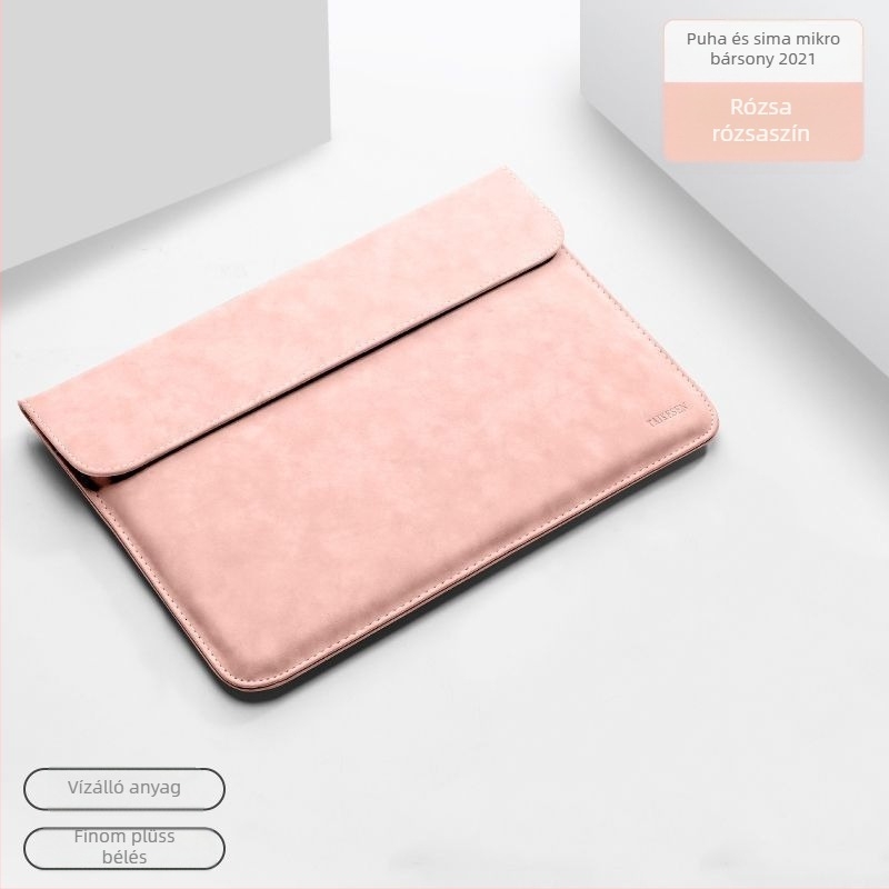 Huawei MateBook 14s és Apple notebookokhoz készült laptop tok, PU anyag, belső bélés szintetikus bőrrel, városi minimalist stílus