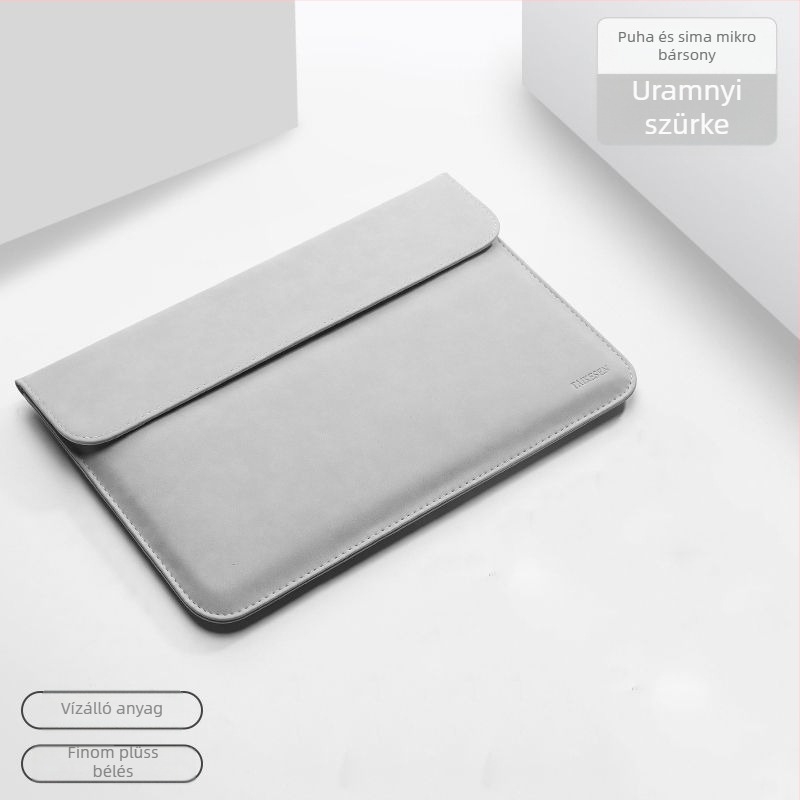 Huawei MateBook 14s és Apple notebookokhoz készült laptop tok, PU anyag, belső bélés szintetikus bőrrel, városi minimalist stílus