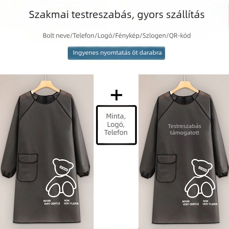 Hao Jin vízálló kötény ujjakkal a konyha és élelmiszer-szolgáltatás számára