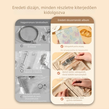 Velúr ékszertároló cipzárral, oxidáció elleni védelem, hordozható luxus tároló utazáshoz
