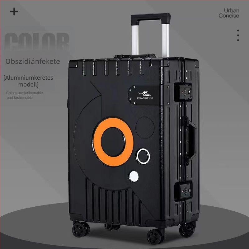 ABS anyagú bőrönd, cipzáros nyitás, univerzális kerekek, zárható lakattal, súly 4 kg