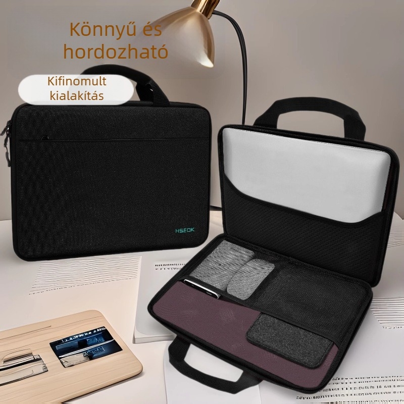 HSEOK laptop védőtok – vízálló, ütésálló, ultra könnyű, poliészter, városi stílus