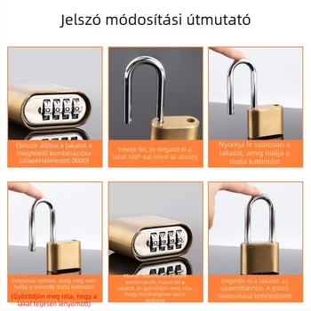 4 számjegyű kombinált lakat cinkötvözetből, ajtókhoz és csomagtartóhoz, logó testreszabással
