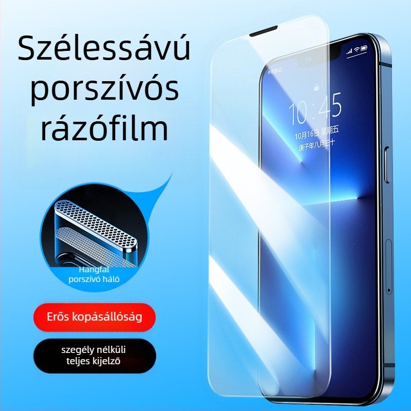 Kérgesített üveg kijelzővédő anti-peep és ütésvédelmi funkcióval iPhone 11–14 Pro/Max