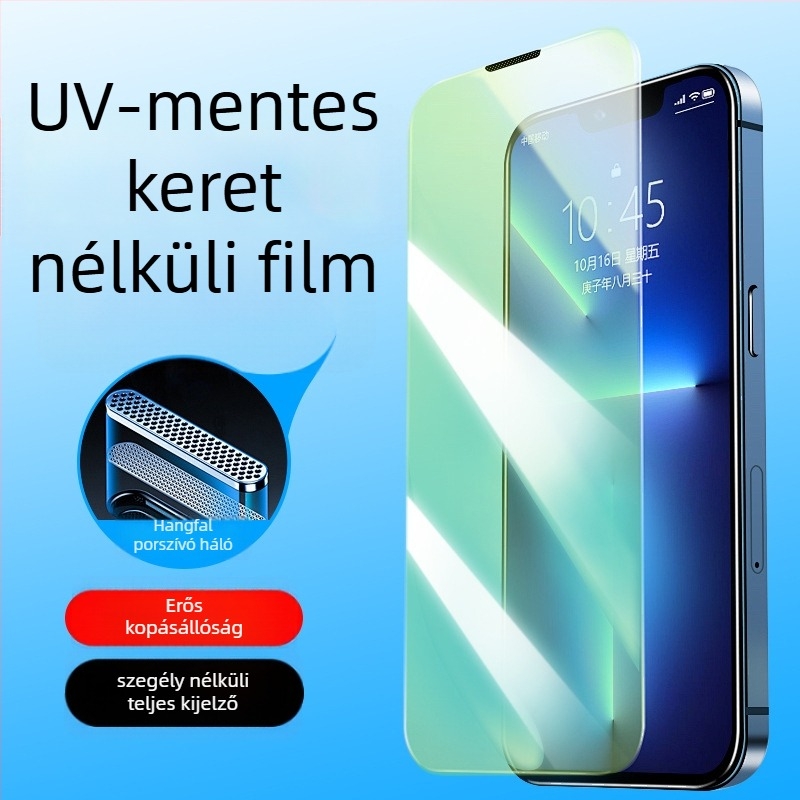 Kérgesített üveg kijelzővédő anti-peep és ütésvédelmi funkcióval iPhone 11–14 Pro/Max