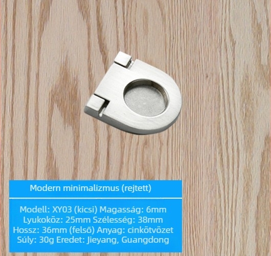 Szekrényajtó fogantyú cink ötvözetből, modell lrls001, Longrun, modern egyszerű stílus