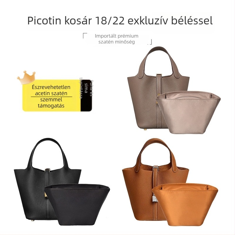 Picotin 18 kosár belső bélés, acetát selyem szatén, vízálló, bővíthető tárolókapacitás, otthoni használatra