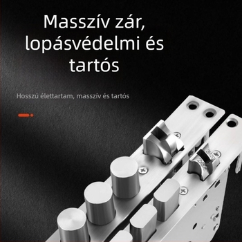 Ajtóvédelmi zárkészlet, univerzális rozsdamentes acél test, golyózár mechanizmus, Colorful márka, alapértelmezett modell