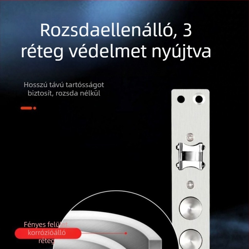 Ajtóvédelmi zárkészlet, univerzális rozsdamentes acél test, golyózár mechanizmus, Colorful márka, alapértelmezett modell