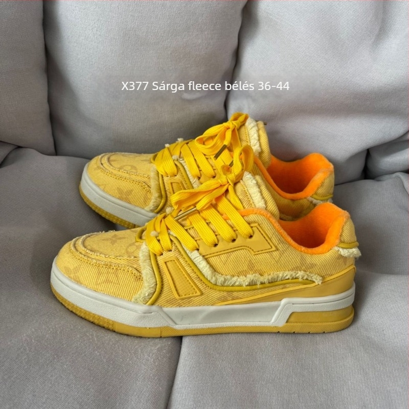 Denim felsőrészű sneakers, kerek orr, lélegző, PU talp, alacsony boka