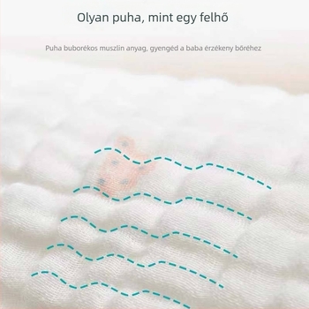 Bamboo Blue csecsemő pamut négyszögletes törölköző, 1744/1745/1746, 40-count, kevesebb mint 50 g