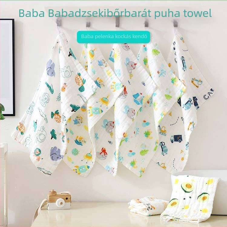 Bamboo Blue csecsemő pamut négyszögletes törölköző, 1744/1745/1746, 40-count, kevesebb mint 50 g