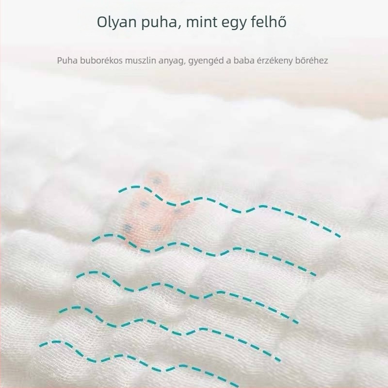 Bamboo Blue csecsemő pamut négyszögletes törölköző, 1744/1745/1746, 40-count, kevesebb mint 50 g