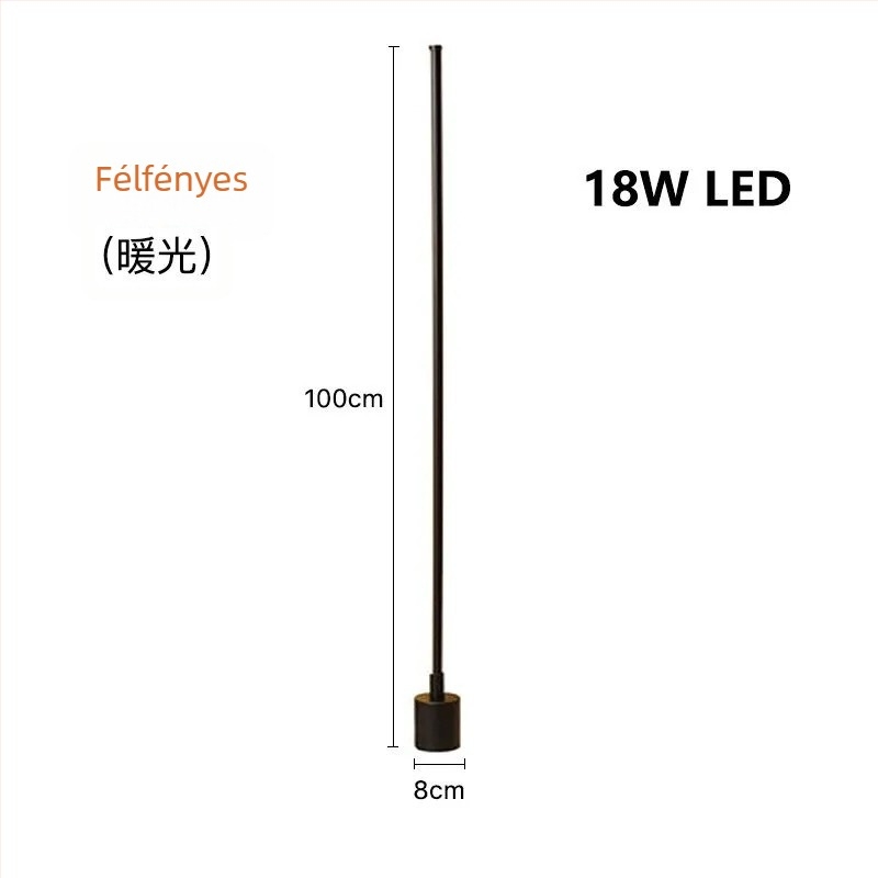 LED állólámpa szemvédővel, modern minimalista stílus, nappalira és hálószobába, függőleges saroklámpa, hangulatvilágítás, távirányító