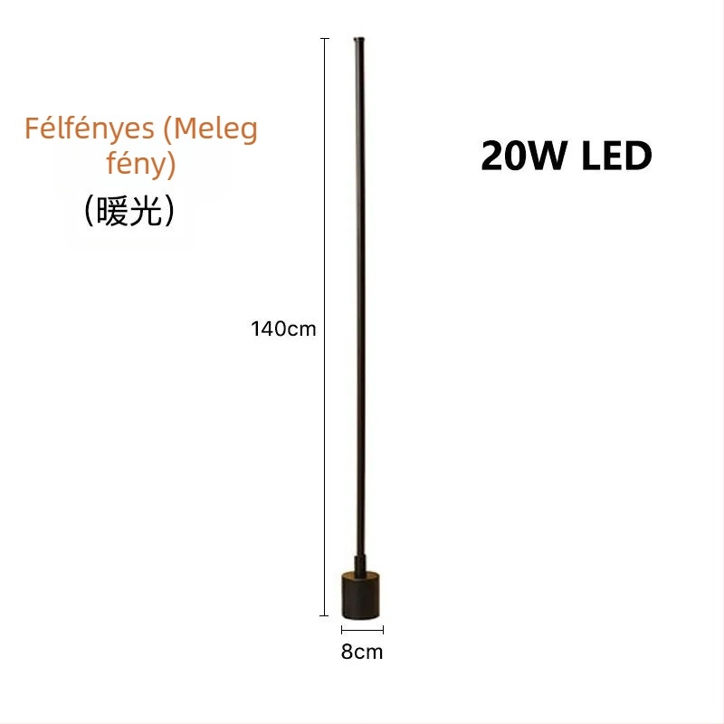 LED állólámpa szemvédővel, modern minimalista stílus, nappalira és hálószobába, függőleges saroklámpa, hangulatvilágítás, távirányító