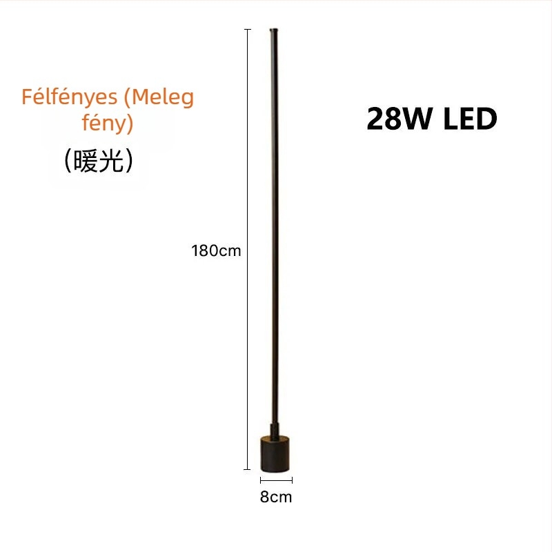 LED állólámpa szemvédővel, modern minimalista stílus, nappalira és hálószobába, függőleges saroklámpa, hangulatvilágítás, távirányító